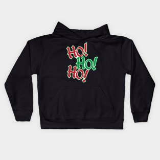 Red & Green Xmas Colors Design - Ho! Ho! Ho! Santa Christmas Design Kids Hoodie